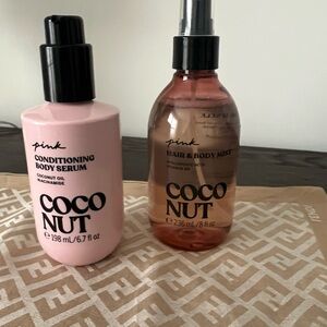 PINK Victoria's Secret Coconut Body Serum and Mist Set